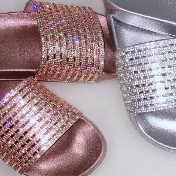 Last Size 6 🖤Silver Swarovsky Rhinestone Sandal - Picture 7 of 8